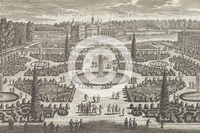 Le Parterre de l'Orangerie de Chantilly, 1680s., 1680s. Creator: Adam Perelle.