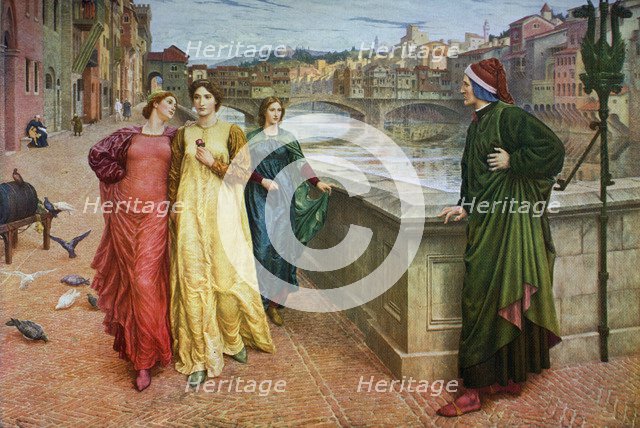 'Dante and Beatrice', 1883, (1912).Artist: Henry Holiday