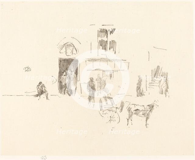 Gaiety Stage Door, 1879/1887. Creator: James Abbott McNeill Whistler.