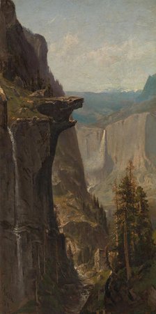 Yosemite Falls, from Glacier Point, 1879. Creator: William Keith.