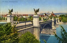 Wettstein Bridge, Basel, Switzerland, c1936. Artist: Unknown