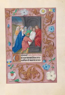 Hours of Queen Isabella the Catholic, Queen of Spain: Fol. 77r, Entombment, c. 1500. Creator: Master of the First Prayerbook of Maximillian (Flemish, c. 1444-1519); Associates, and.