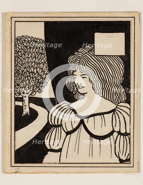 Chapter Heading for Le Morte d'Arthur, c.between 1893 and 1894. Creator: Aubrey Beardsley.