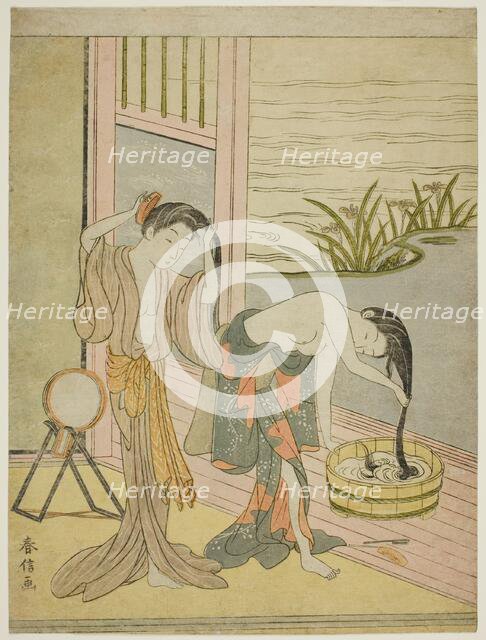 Two Women Washing Their Hair, c. 1767/68. Creator: Suzuki Harunobu.
