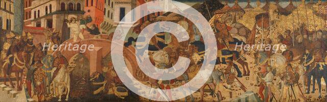 Horatius Cocles Defending the Sublician Bridge, c.1450. Creator: Anon.