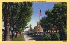 'Union Pacific Park, Las Vegas, Nevada', postcard, 1946. Artist: Unknown