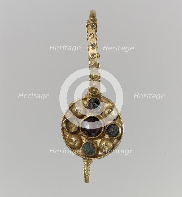 Earring, Langobardic or Byzantine (?), 6th-7th century. Creator: Unknown.
