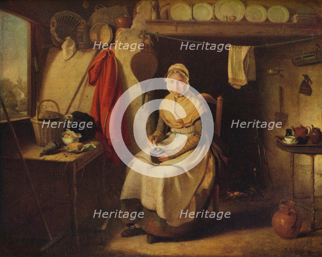 'Cottage Interior, at Lexden, Essex', 1802. Artist: William Redmore Bigg.