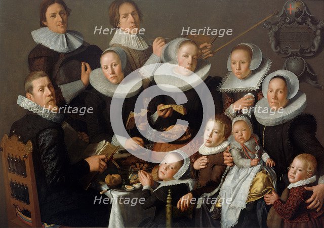 Portrait of the painter Andries van Bochoven and his family, 1629. Artist: Bochoven, Andries van (1609-1634)