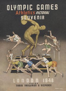 "Olympic Games - Athletics' Pictorial Souvenir - London 1948" - front cover, 1948. Creator: Unknown.