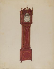 Clock, Tall, 1935/1942. Creator: Virginia Richards.
