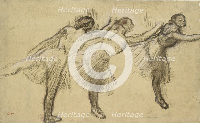 Three Studies of a Ballerina, late 19th century. Artist: Edgar Degas.