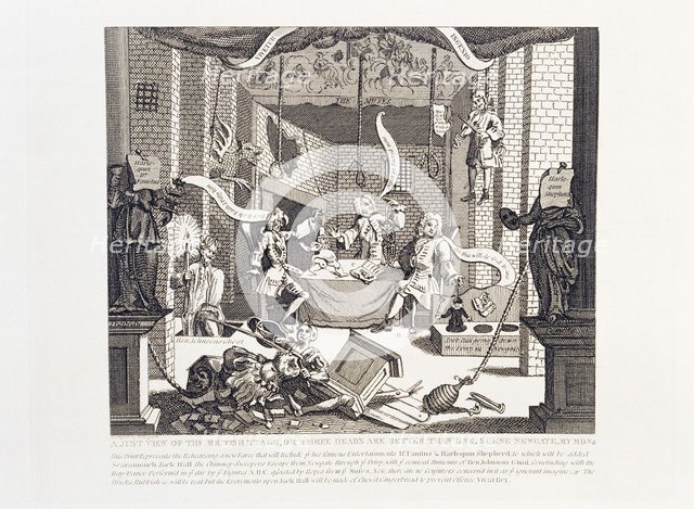 'Just View of the British Stage, or Three Heads are Better then One', 18th century. Artist: Unknown