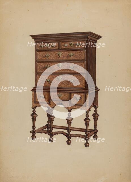 Highboy, c. 1937. Creator: Isadore Goldberg.