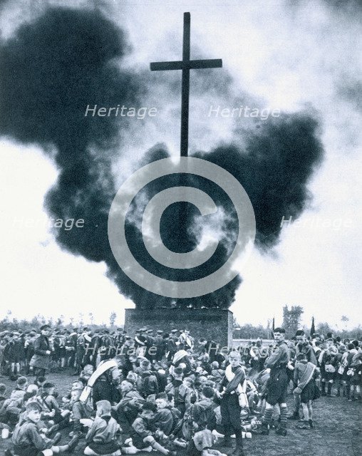 Rally in honour of Albert Leo Schlageter on a heath near Dusseldorf, Germany, 29th March 1933. Artist: Unknown