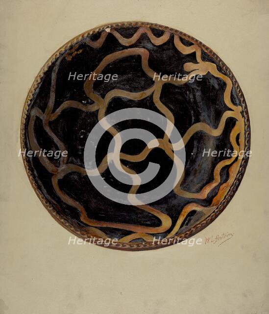 Pa. German Dish, c. 1937. Creator: William L Antrim.