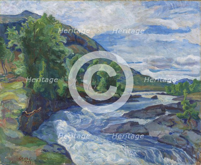 Mountain River, 1909. Creator: Kristen Holbø.