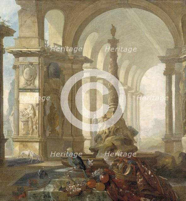Landscape with palace interior. Creator: Johan Pasch.