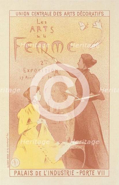 Affiche pour la deuxième Exposition des "Arts de la Femme"., c1897. Creator: Etienne Moreau-Nelaton.