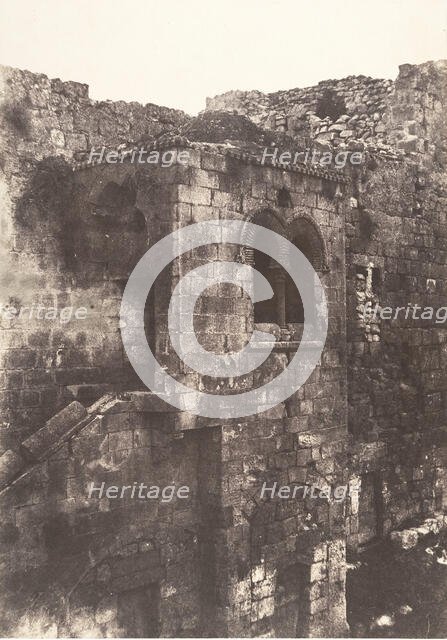 Jérusalem, Escalier arabe de Sainte-Marie-la-Grande, 1854. Creator: Auguste Salzmann.