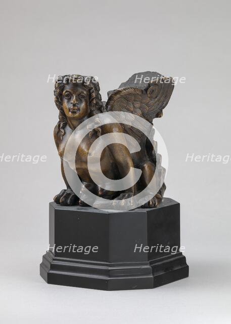 Object with Sphinx Head (Furniture Mount?), 16th/19th century. Creator: Unknown.