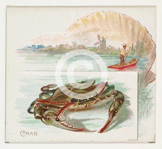 Crab, from Fish from American Waters series (N39) for Allen & Ginter Cigarettes, 1889. Creator: Allen & Ginter.