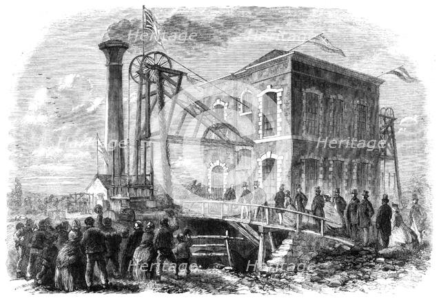 The Prince of Wales at Shireoaks Coalmine, Notts, the property of the Duke of Newcastle..., 1861. Creator: Unknown.