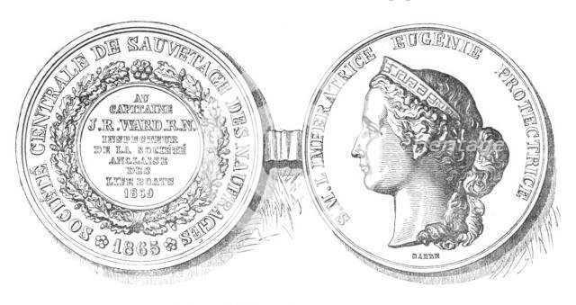 Medal presented to Captain Ward, 1870. Creator: Unknown.