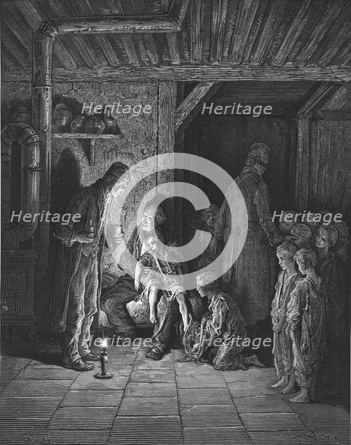 'Found in the Street', 1872.  Creator: Gustave Doré.