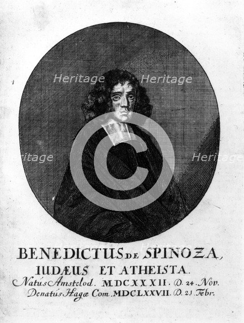 Benedict Spinoza (1632-1677), First modern pantheist. Artist: Unknown