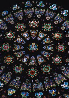 Rose window in the south transeit of St Denis, 12th century. Artist: Unknown