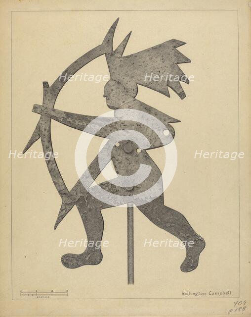 Weather Vane (Indian), c. 1936. Creator: Rollington Campbell.