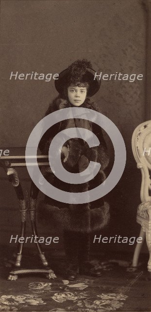 Portrait of Grand Duchess Xenia Alexandrovna of Russia (1875-1960), ca 1884.