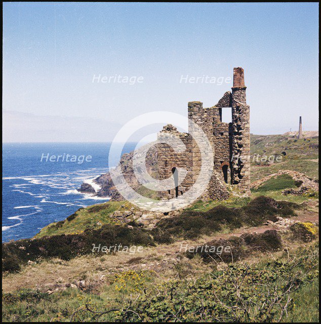 Engine house, Wheal Edward Mine, Botallack, St Just, Cornwall, 1967-1970. Creator: Eileen Deste.