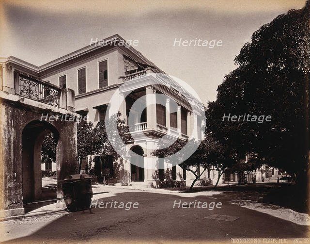 The Hong Kong Club building, Wyndham Street, Hong Kong, c1873. Creator: William Pryor Floyd.