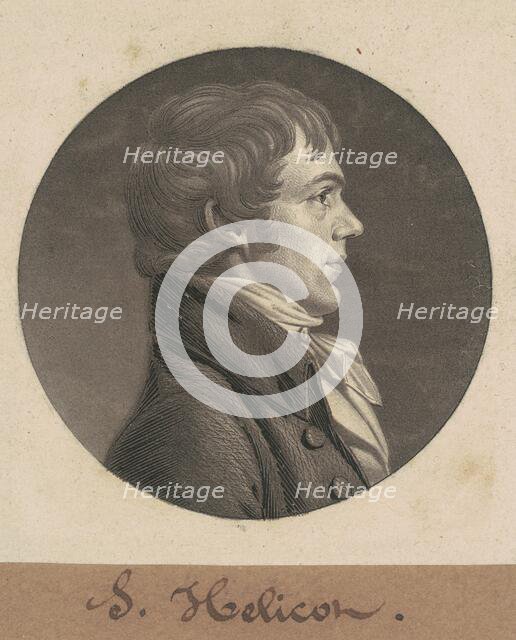 J. Ellicott, 1804. Creator: Charles Balthazar Julien Févret de Saint-Mémin.