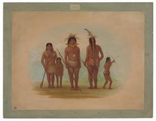 Five Iquito Indians, 1854/1869. Creator: George Catlin.