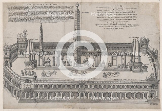 Speculum Romanae Magnificentiae: Circus Maximus, 1553., 1553. Creator: Nicolas Beatrizet.