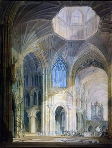 Interior of Ely Cathedral - North Transept and Chancel, 1797. Creator: JMW Turner.