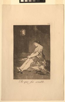 Caprichos: Because She Was Susceptible.. Creator: Francisco de Goya (Spanish, 1746-1828).