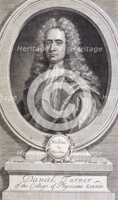 Daniel Turner, MD, LRCP, physician, 1717. Artist: George Vertue