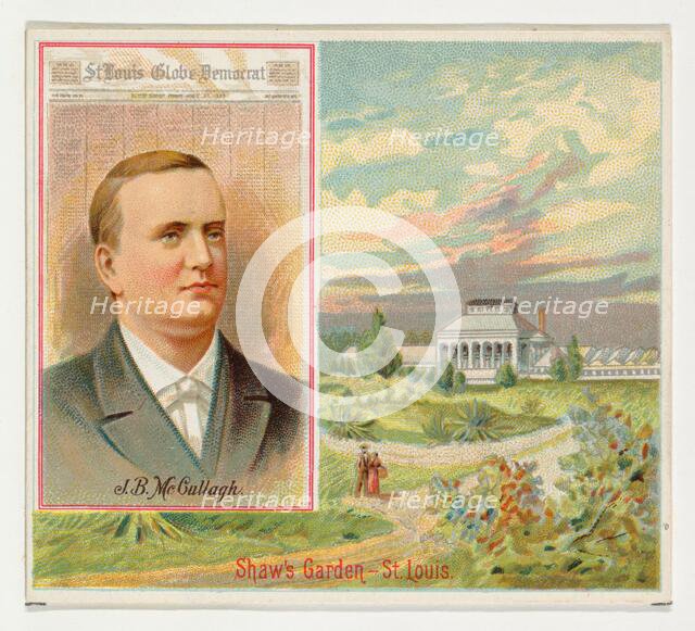 J. B. McCullagh, St. Louis Globe-Democrat, from the American Editors series (N35) for Alle..., 1887. Creator: Allen & Ginter.