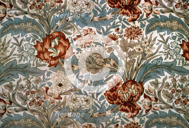 Panel (Formerly a Furnishing Textile), England, c. 1895/1900. Creators: Sidney Mawson, Turnbull & Stockdale.