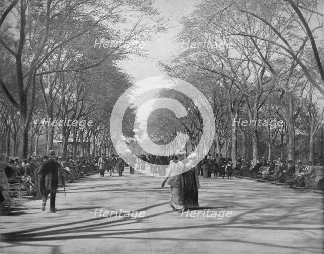 'The Mall, Central Park, New York', c1897. Creator: Unknown.