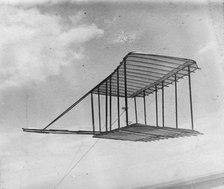 View of glider flying as a kite, 1900. Artist: Wright Brothers, (Orville and Wilbur)  