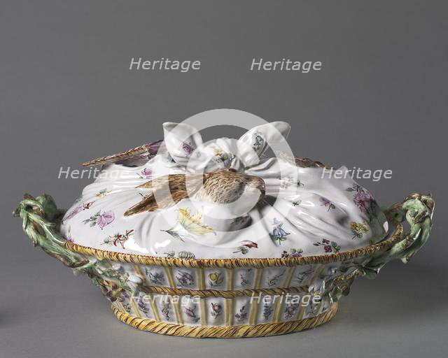 Covered Tureen in the Form of a Basket of Game, c. 1755. Creator: Sceaux Factory (French, active 1748-66).