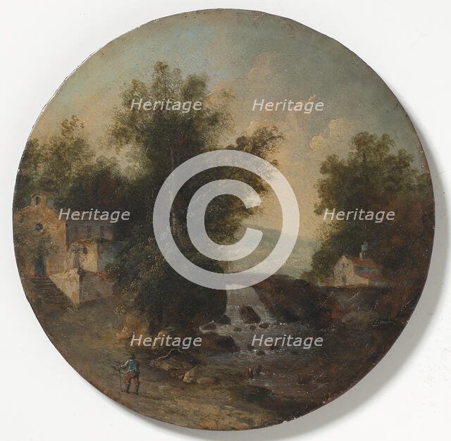 Southern landscape with hikers, 1803. Creator: Louis Belanger.