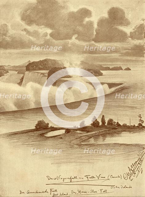 Niagara Falls from Falls View, Canada, 1898.  Creator: Christian Wilhelm Allers.