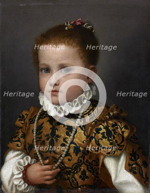 Portrait of a little girl from the Redetti family, 1570-1572. Creator: Moroni, Giovan Battista (1520/25-1578).