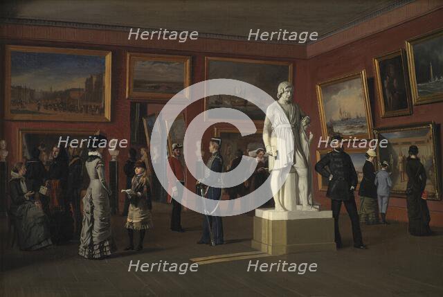 One of the Rooms in the Royal Collection of Paintings at Christiansborg Palace, 1882. Creator: Carl Christian Andersen.